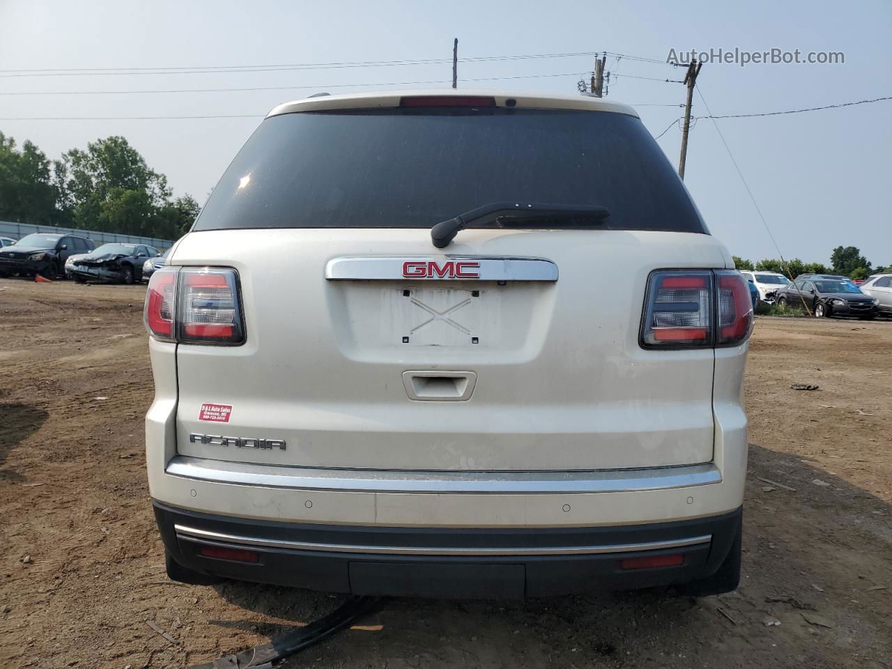 2014 Gmc Acadia Slt-2 White vin: 1GKKRSKD3EJ197391