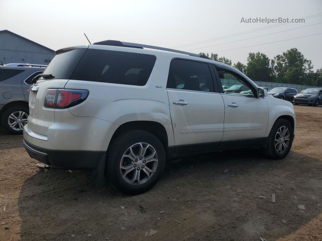 2014 Gmc Acadia Slt-2 White vin: 1GKKRSKD3EJ197391