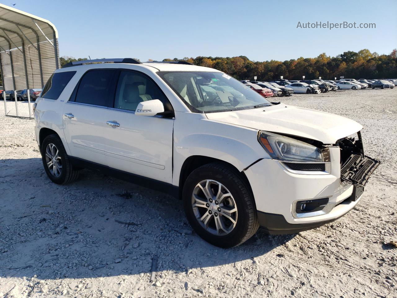 2015 Gmc Acadia Slt-2 White vin: 1GKKRSKD6FJ222608