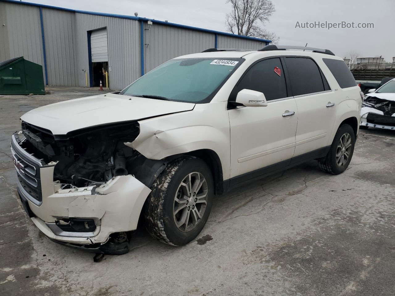 2014 Gmc Acadia Slt-2 White vin: 1GKKRSKD7EJ240971