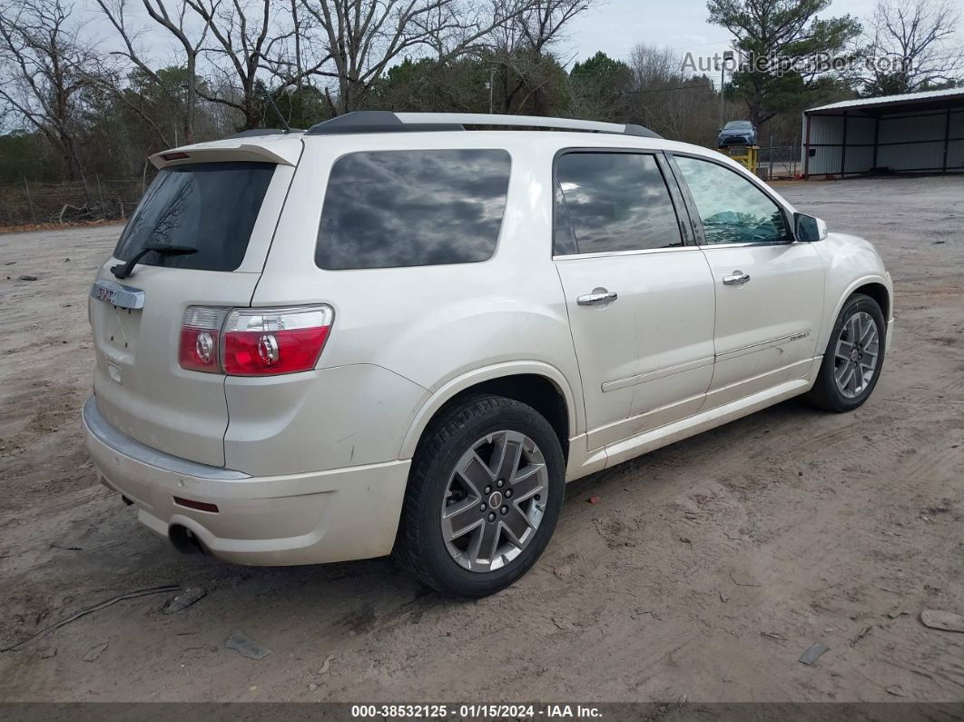 2012 Gmc Acadia Denali White vin: 1GKKRTED1CJ103703