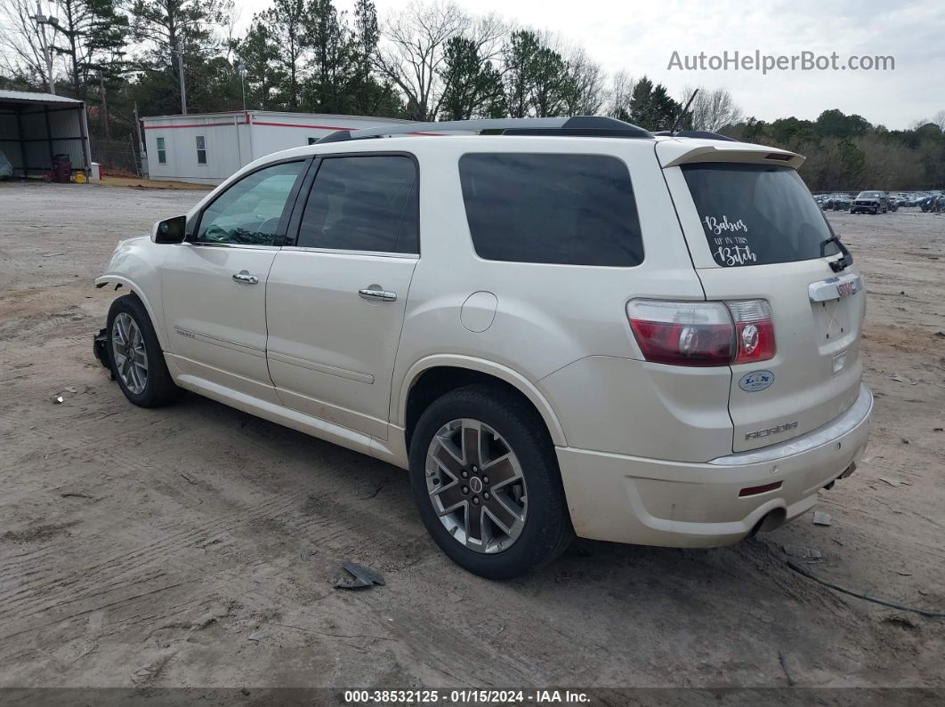 2012 Gmc Acadia Denali White vin: 1GKKRTED1CJ103703