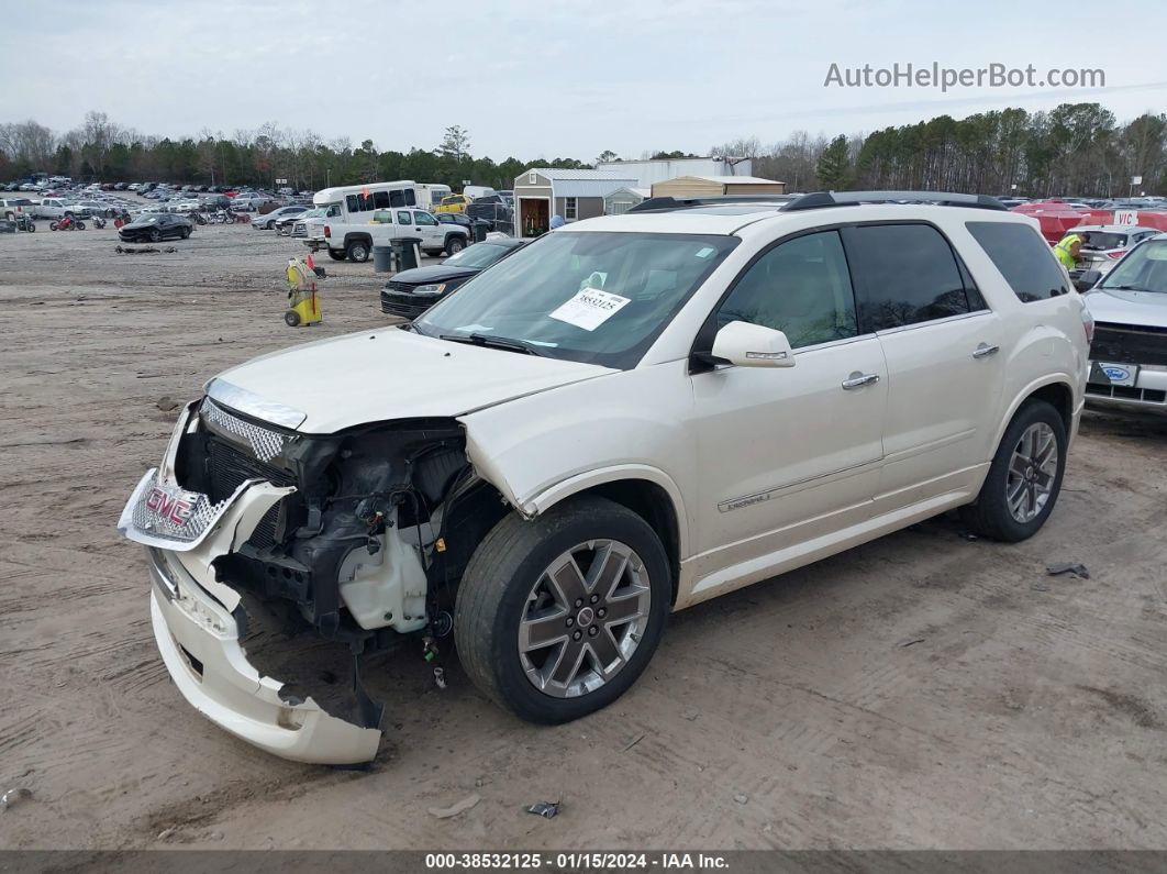 2012 Gmc Acadia Denali White vin: 1GKKRTED1CJ103703