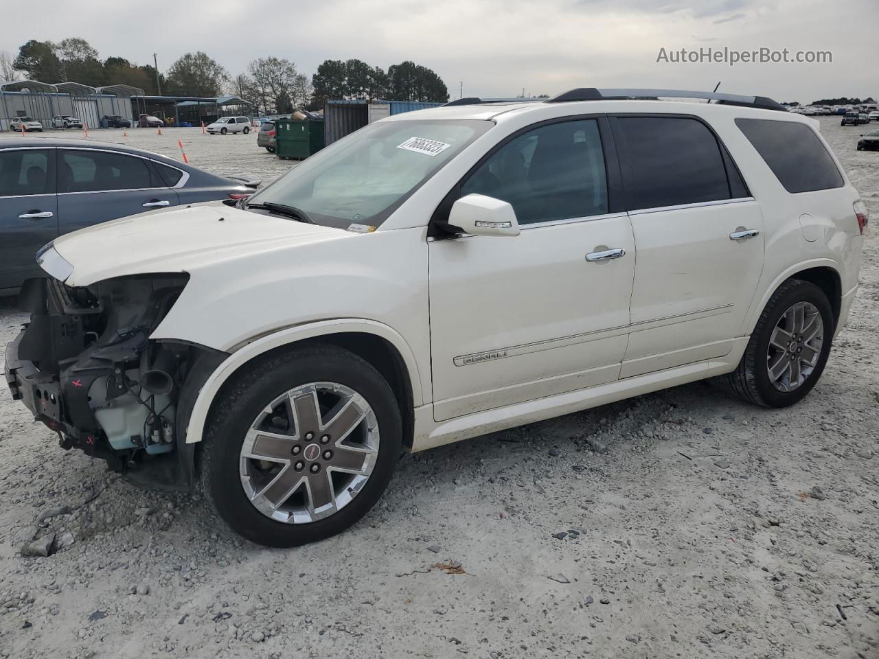 2012 Gmc Acadia Denali White vin: 1GKKRTED1CJ163402