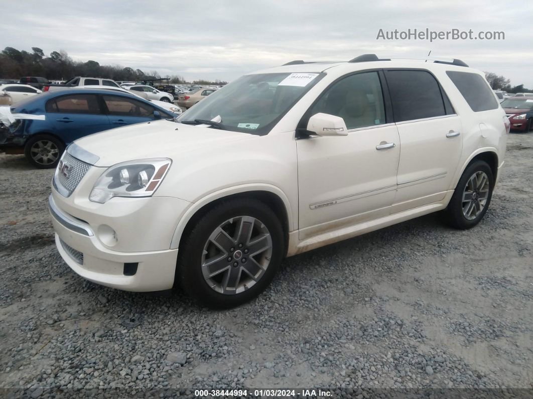 2012 Gmc Acadia Denali White vin: 1GKKRTED1CJ308289