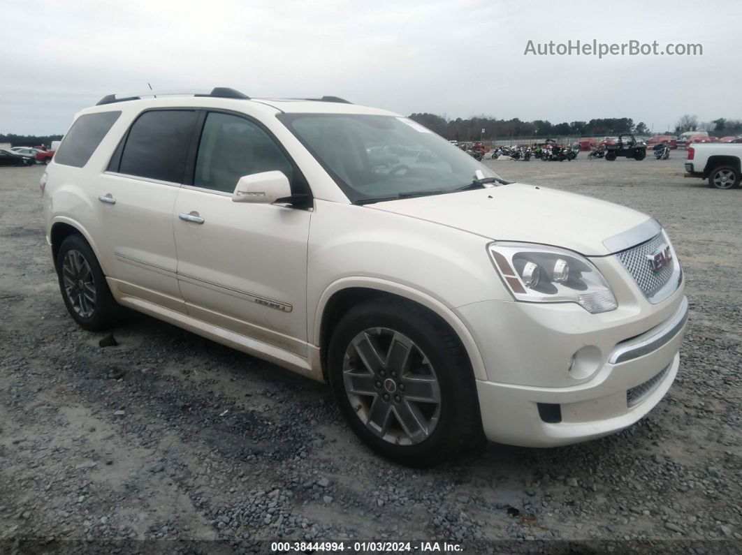 2012 Gmc Acadia Denali White vin: 1GKKRTED1CJ308289