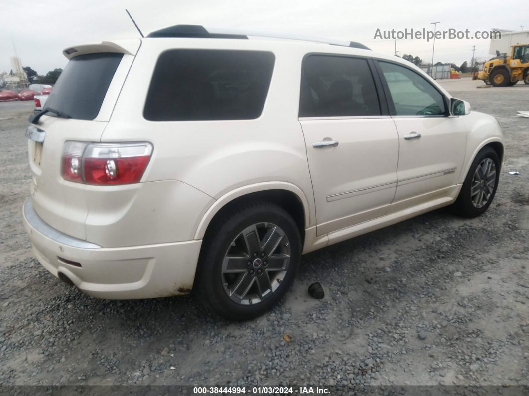 2012 Gmc Acadia Denali White vin: 1GKKRTED1CJ308289