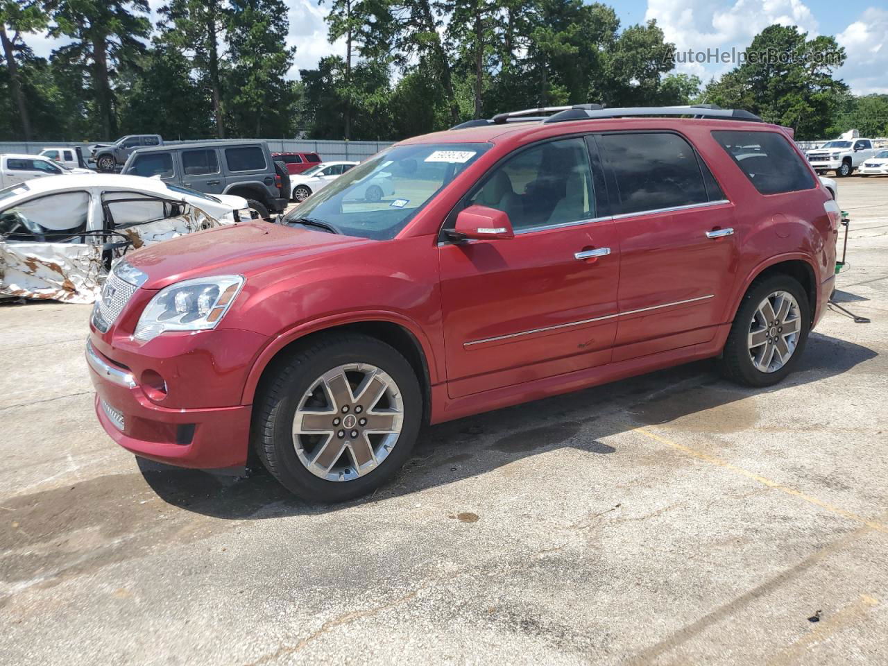 2012 Gmc Acadia Denali Maroon vin: 1GKKRTED2CJ239015