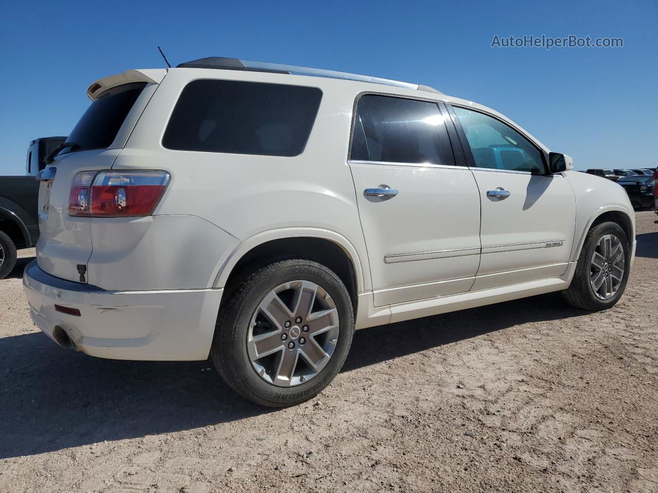 2012 Gmc Acadia Denali White vin: 1GKKRTED4CJ291245