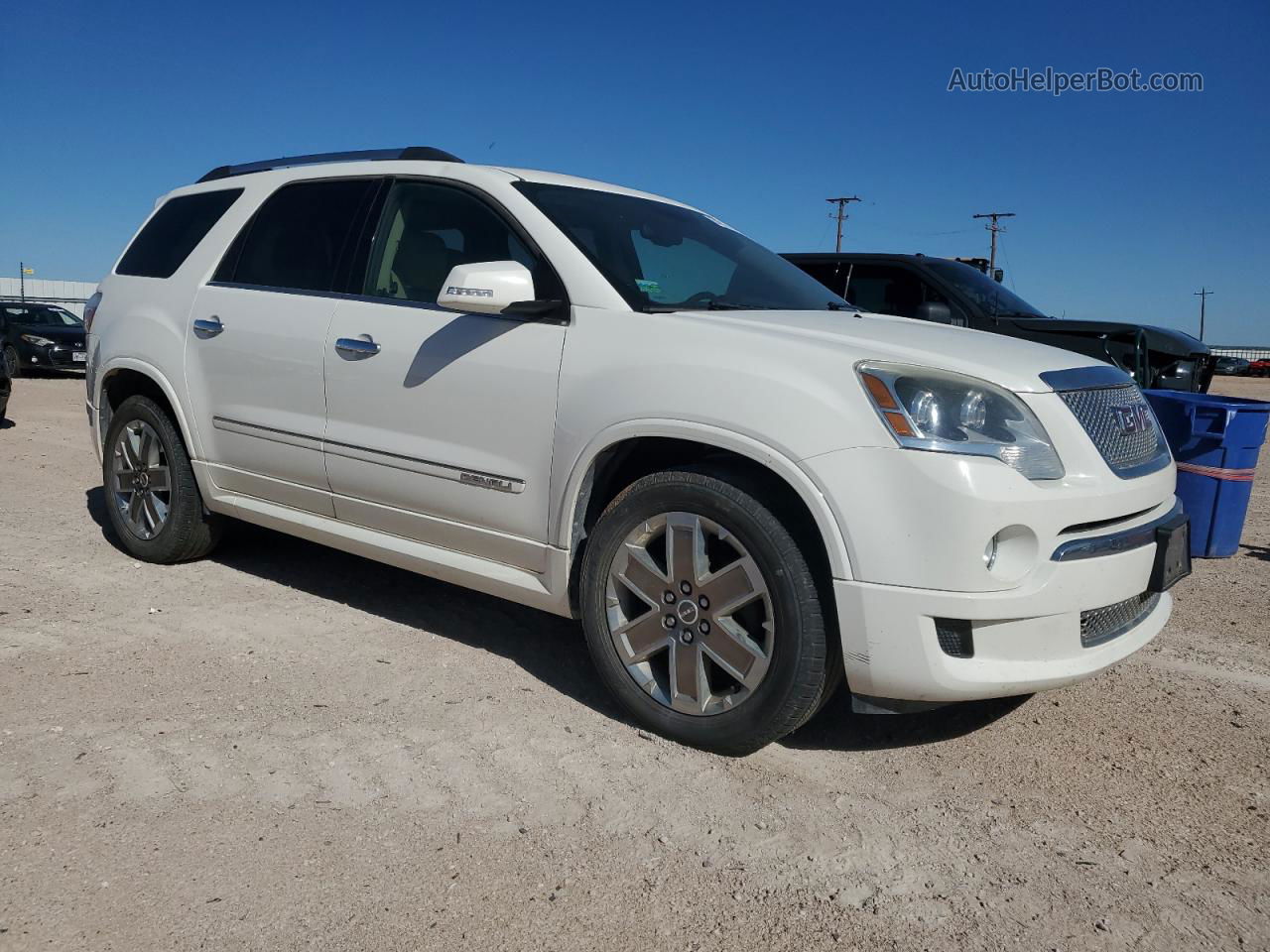 2012 Gmc Acadia Denali White vin: 1GKKRTED4CJ291245