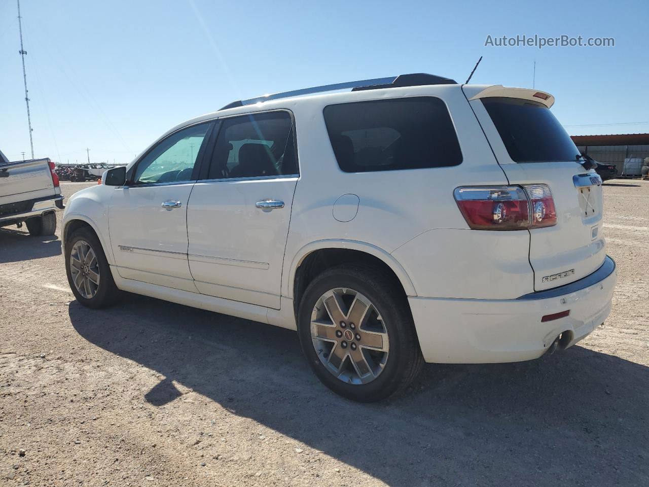 2012 Gmc Acadia Denali White vin: 1GKKRTED4CJ291245