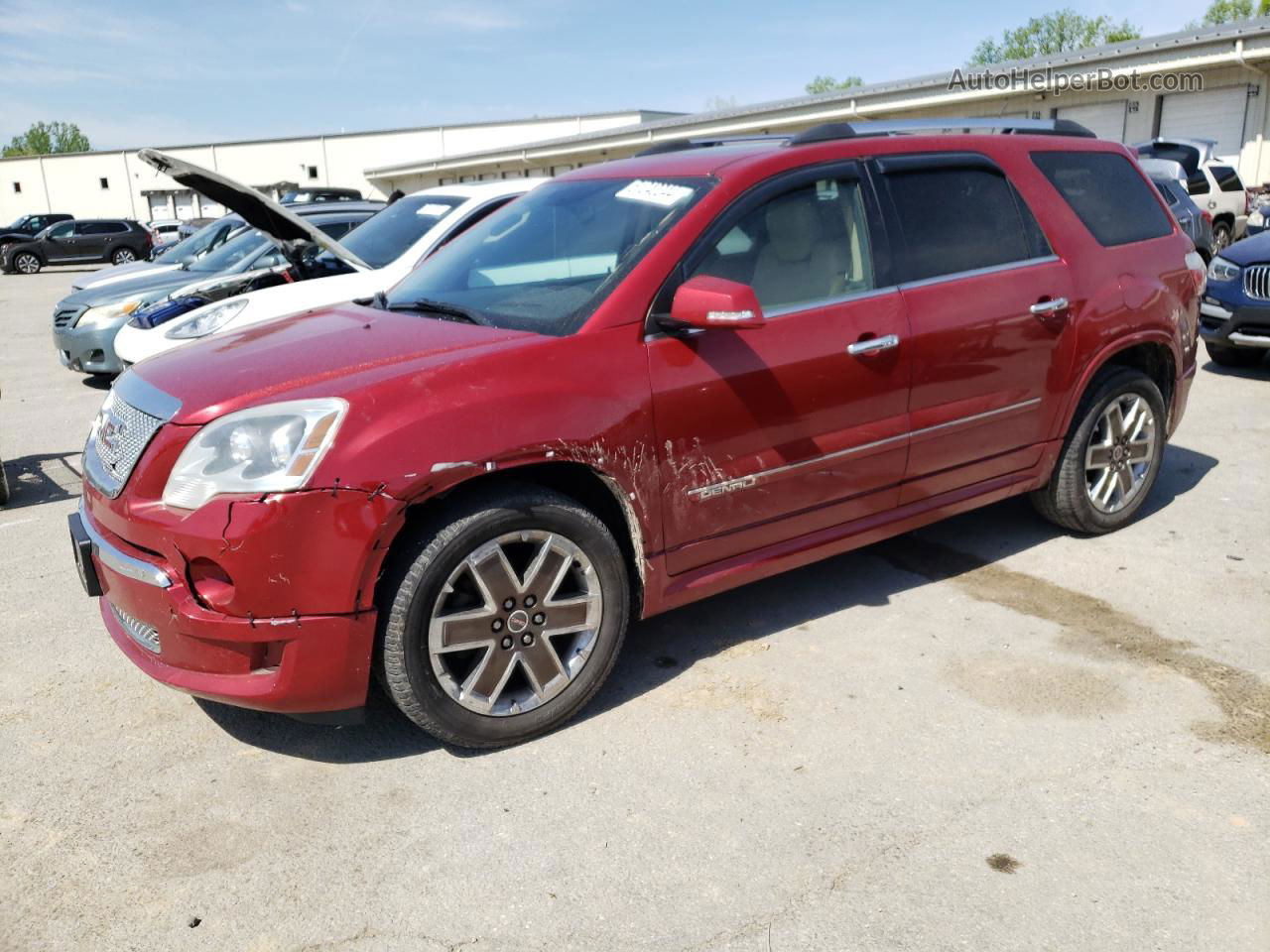 2012 Gmc Acadia Denali Red vin: 1GKKRTED4CJ370298