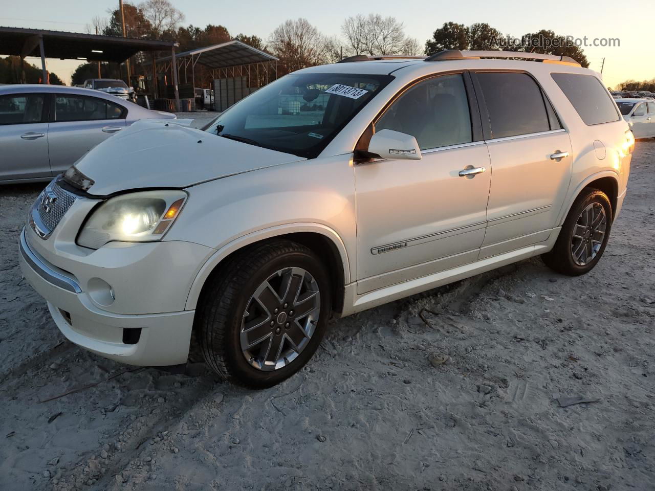 2012 Gmc Acadia Denali White vin: 1GKKRTED8CJ240265