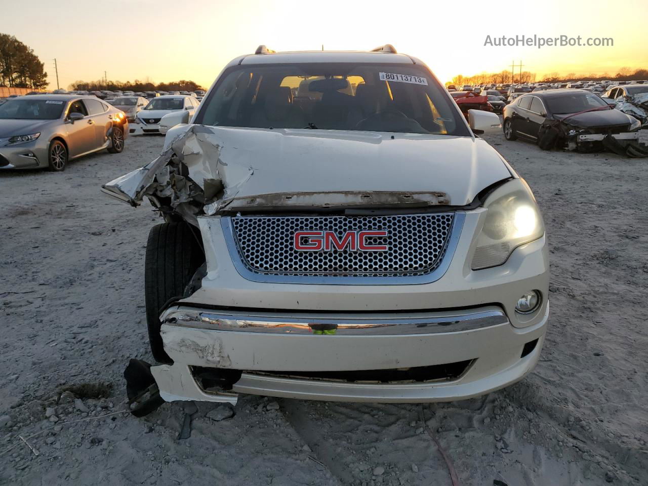 2012 Gmc Acadia Denali White vin: 1GKKRTED8CJ240265