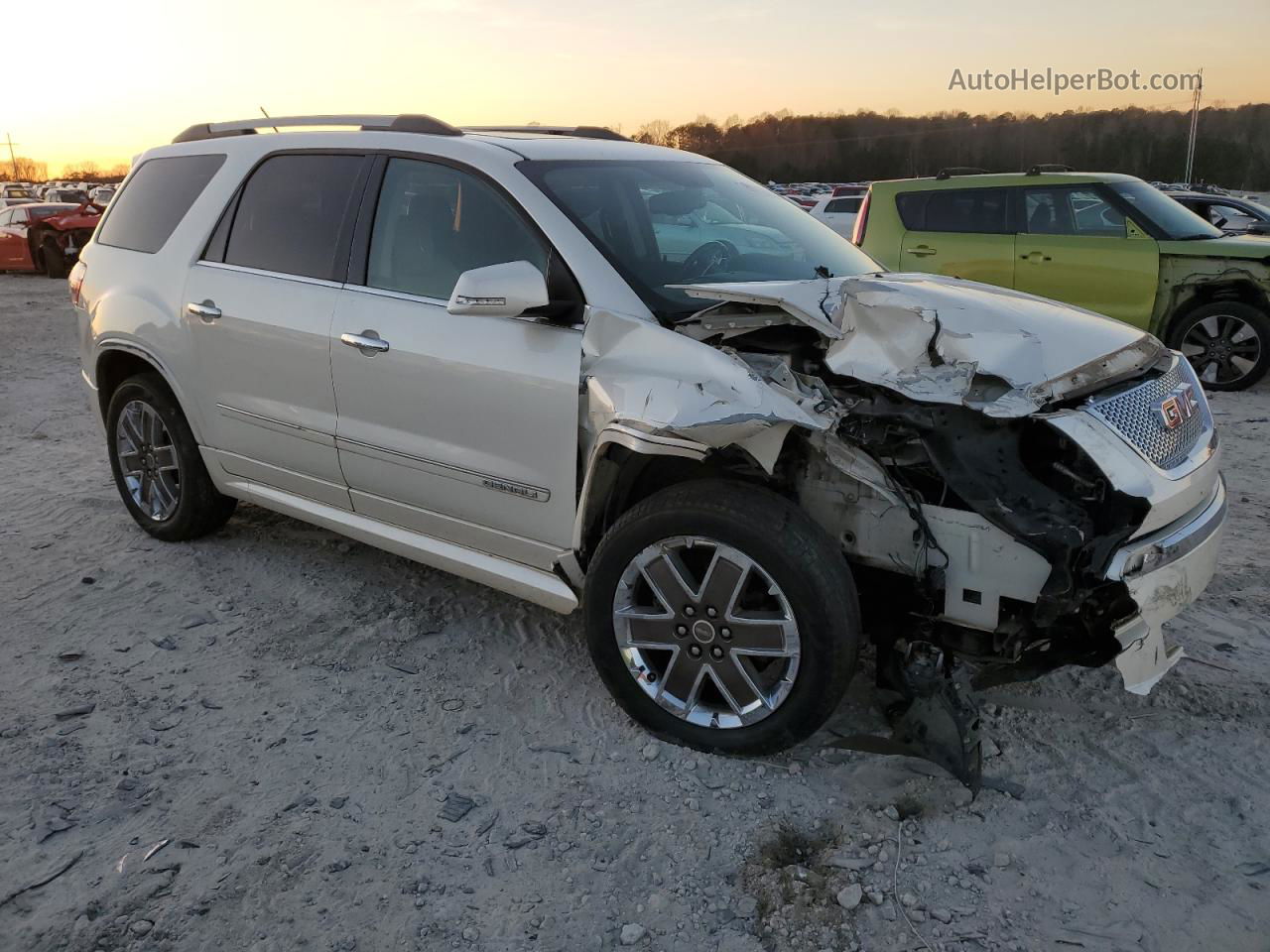 2012 Gmc Acadia Denali White vin: 1GKKRTED8CJ240265