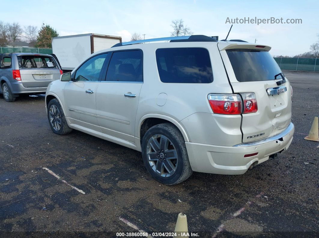 2012 Gmc Acadia Denali White vin: 1GKKRTED8CJ287831