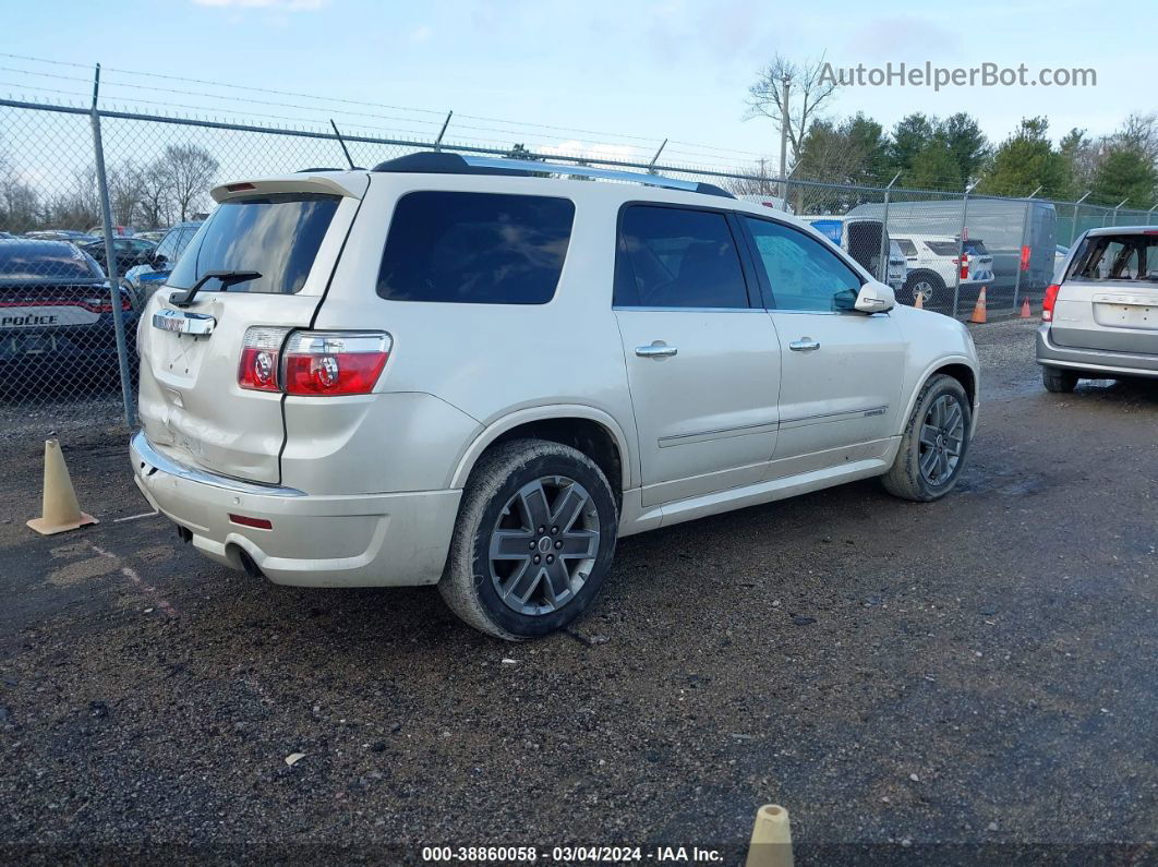 2012 Gmc Acadia Denali White vin: 1GKKRTED8CJ287831