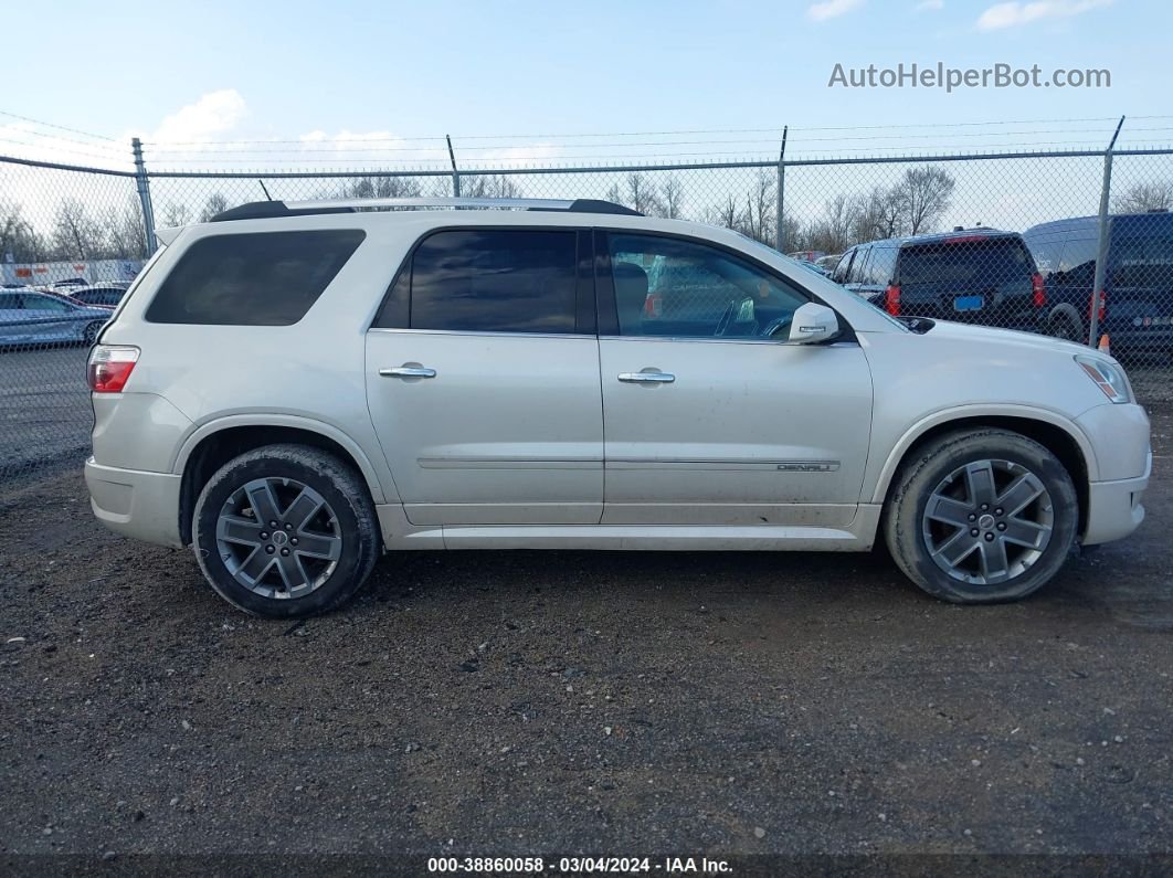 2012 Gmc Acadia Denali White vin: 1GKKRTED8CJ287831