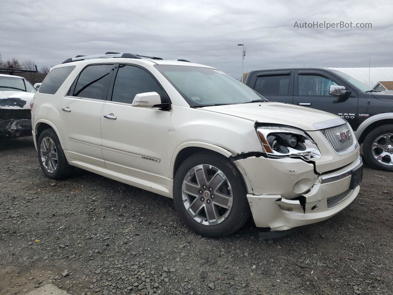 2012 Gmc Acadia Denali White vin: 1GKKRTEDXCJ369107