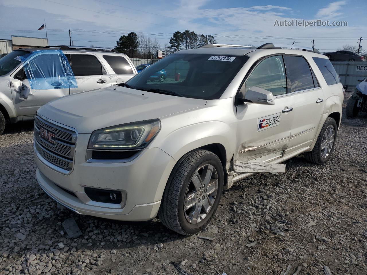 2013 Gmc Acadia Denali Cream vin: 1GKKRTKD0DJ248110