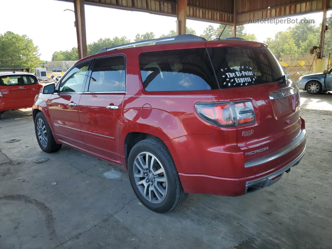 2014 Gmc Acadia Denali Burgundy vin: 1GKKRTKD0EJ209647