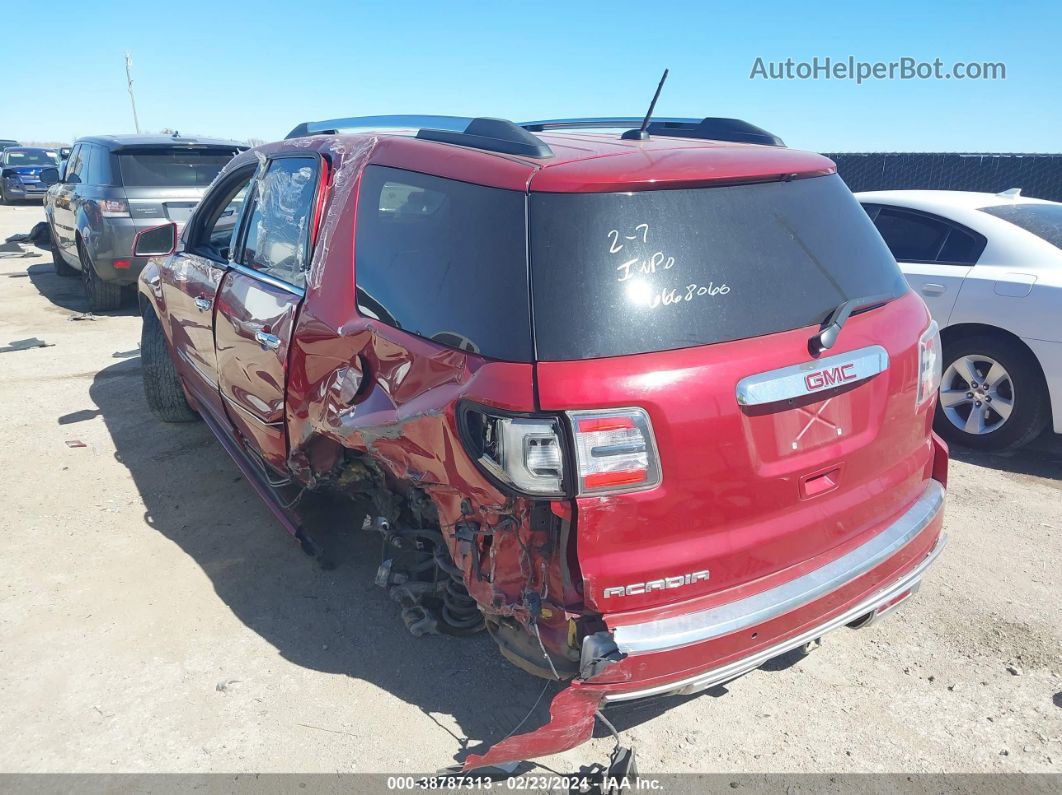 2014 Gmc Acadia Denali Red vin: 1GKKRTKD0EJ295252