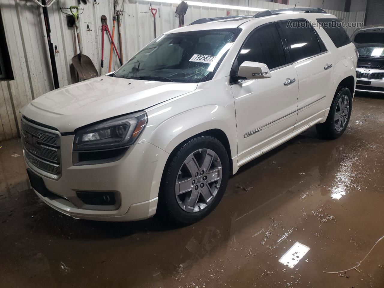 2014 Gmc Acadia Denali Белый vin: 1GKKRTKD1EJ314987