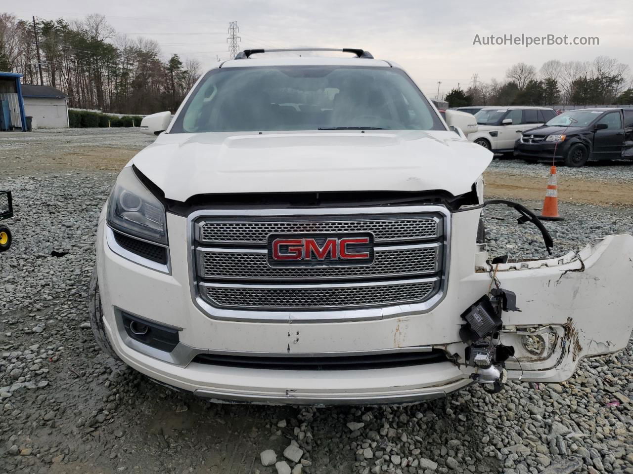 2013 Gmc Acadia Denali White vin: 1GKKRTKD3DJ202562