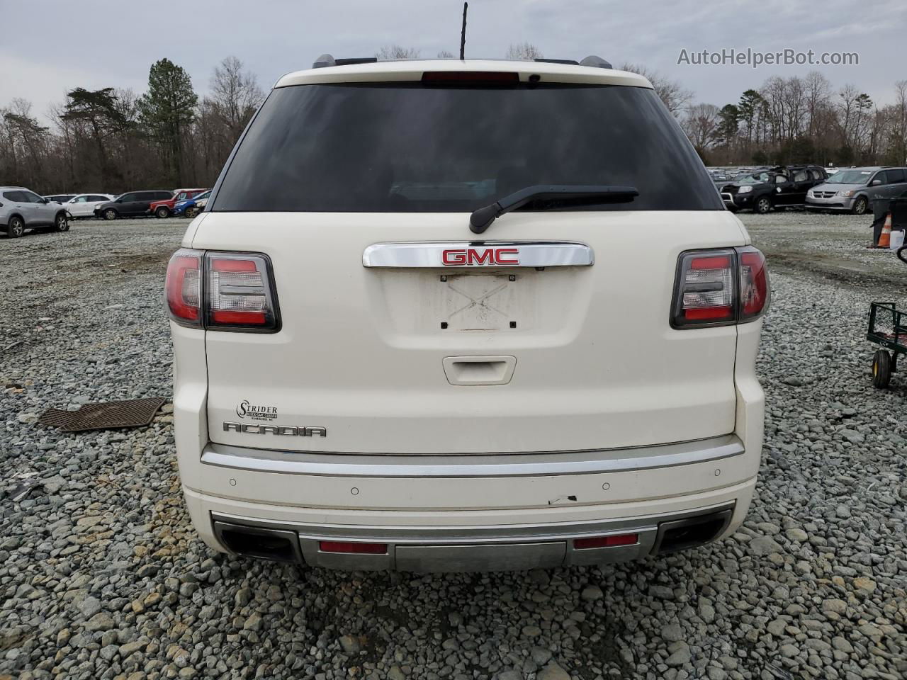 2013 Gmc Acadia Denali White vin: 1GKKRTKD3DJ202562