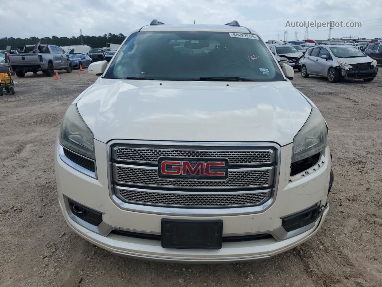 2013 Gmc Acadia Denali White vin: 1GKKRTKD3DJ245962