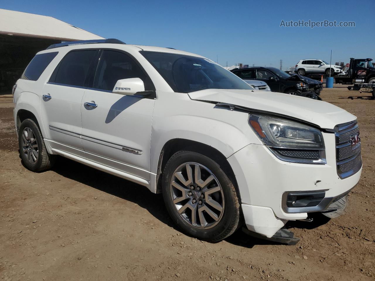 2014 Gmc Acadia Denali White vin: 1GKKRTKD3EJ309550