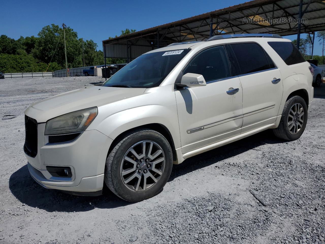 2013 Gmc Acadia Denali White vin: 1GKKRTKD4DJ135907