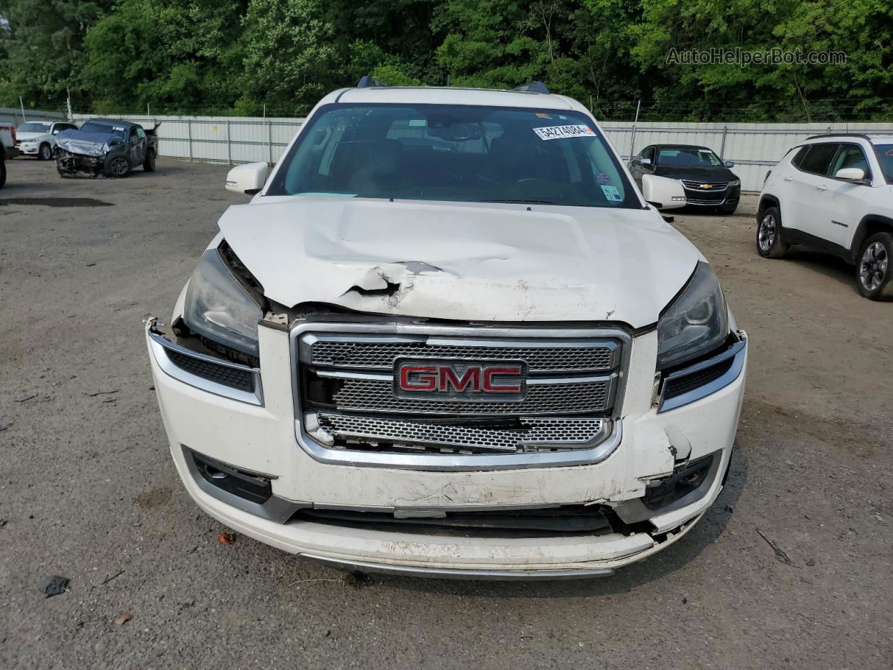 2014 Gmc Acadia Denali Белый vin: 1GKKRTKD4EJ116209