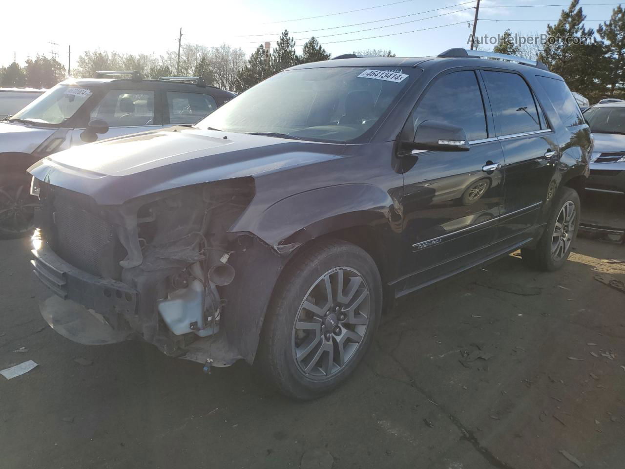 2013 Gmc Acadia Denali Черный vin: 1GKKRTKD5DJ149007