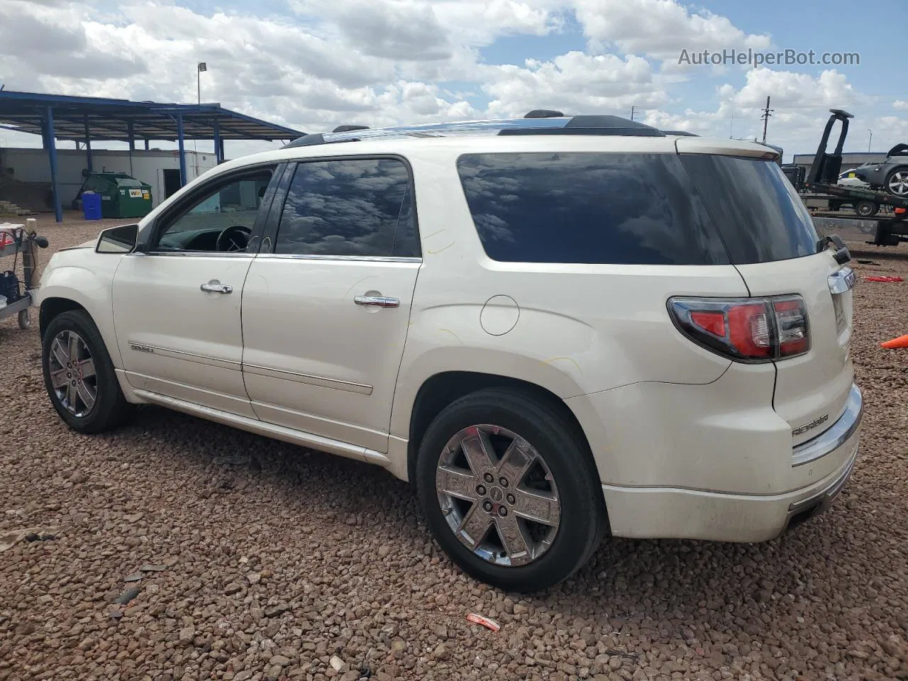 2013 Gmc Acadia Denali White vin: 1GKKRTKD6DJ213779