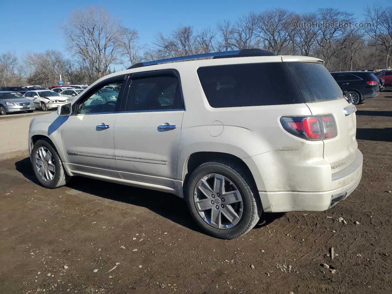 2013 Gmc Acadia Denali White vin: 1GKKRTKD6DJ267602