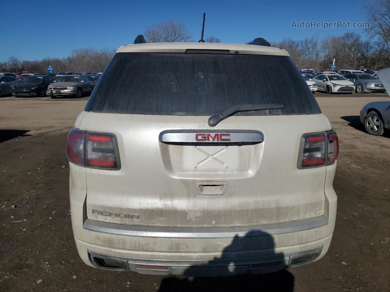 2013 Gmc Acadia Denali White vin: 1GKKRTKD6DJ267602