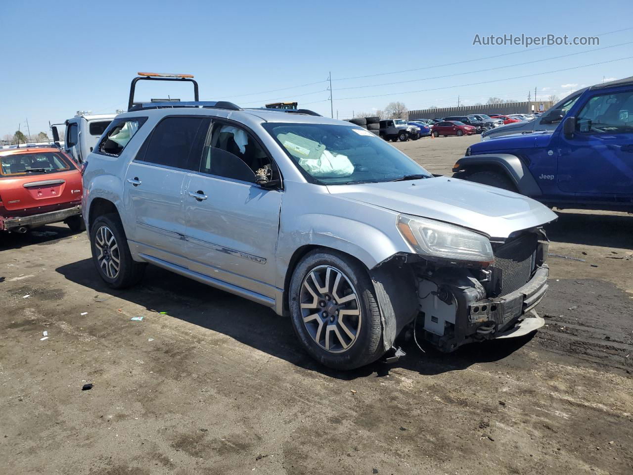 2014 Gmc Acadia Denali Silver vin: 1GKKRTKD6EJ184320