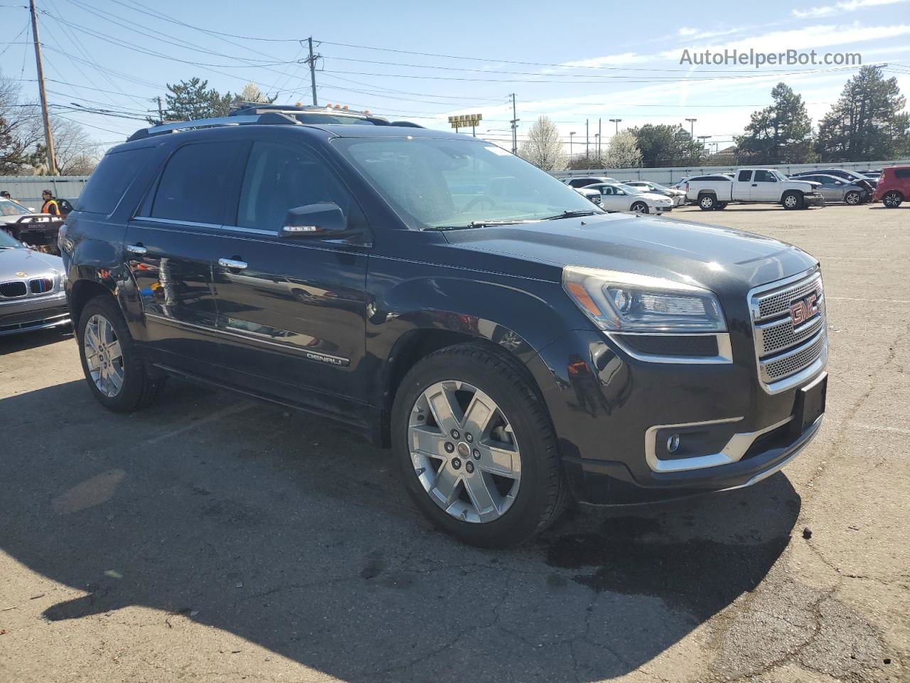 2014 Gmc Acadia Denali Черный vin: 1GKKRTKD6EJ277239