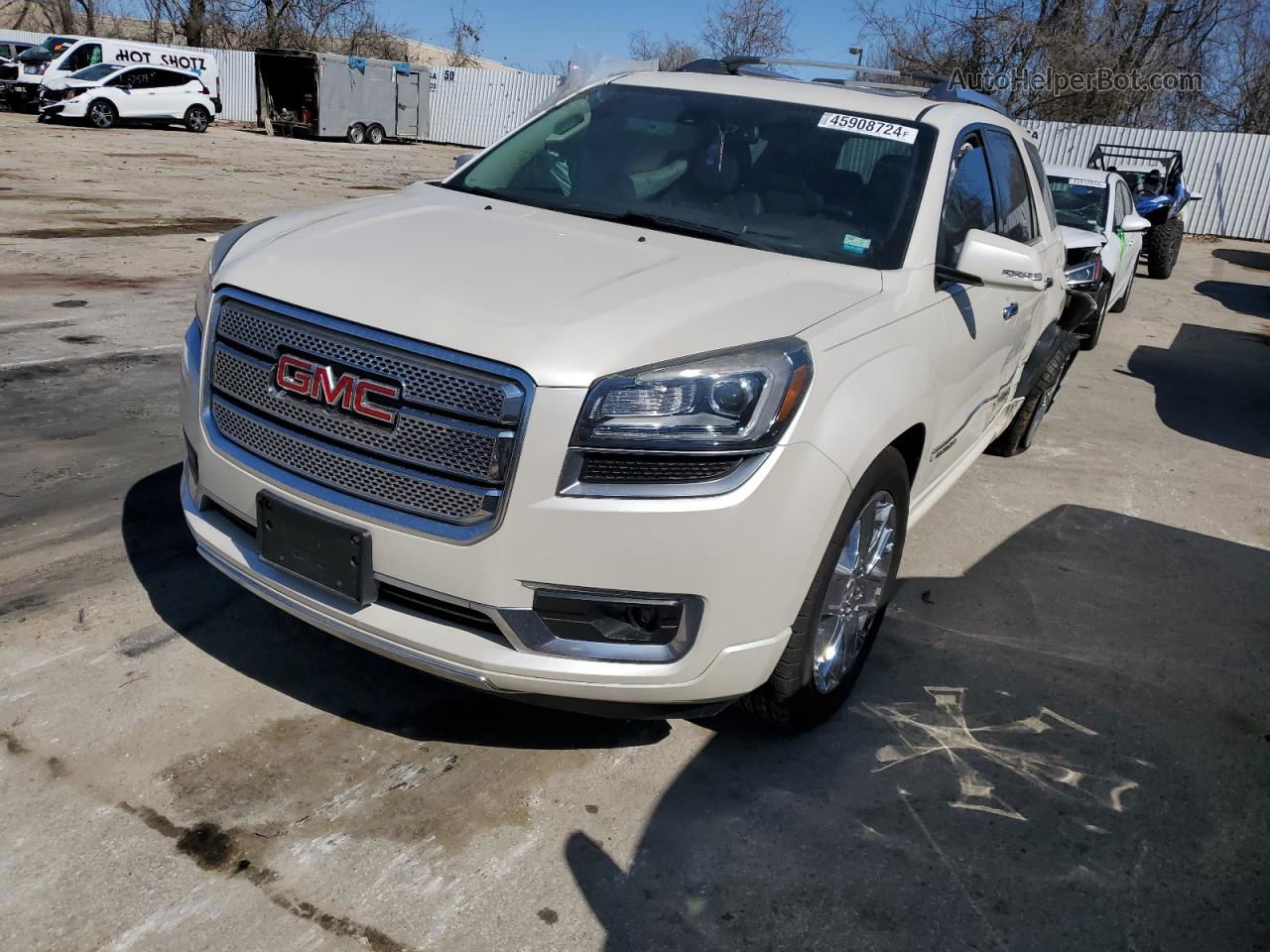 2015 Gmc Acadia Denali White vin: 1GKKRTKD6FJ312220