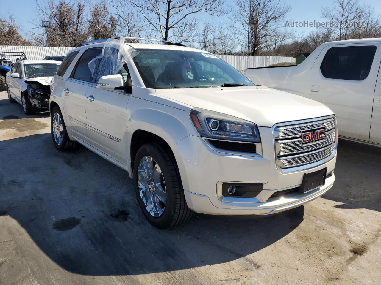 2015 Gmc Acadia Denali White vin: 1GKKRTKD6FJ312220