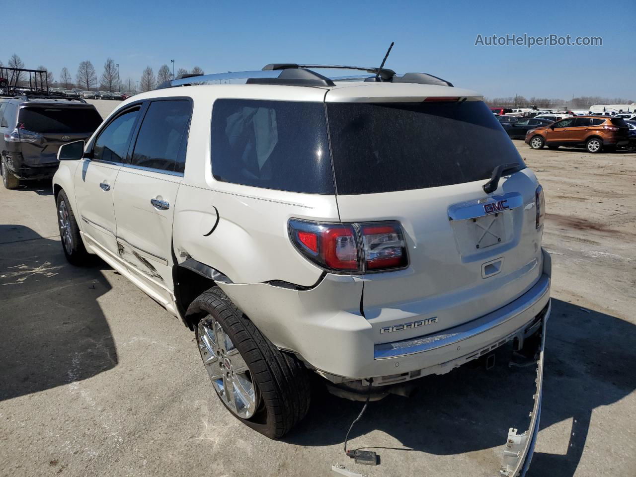 2015 Gmc Acadia Denali White vin: 1GKKRTKD6FJ312220