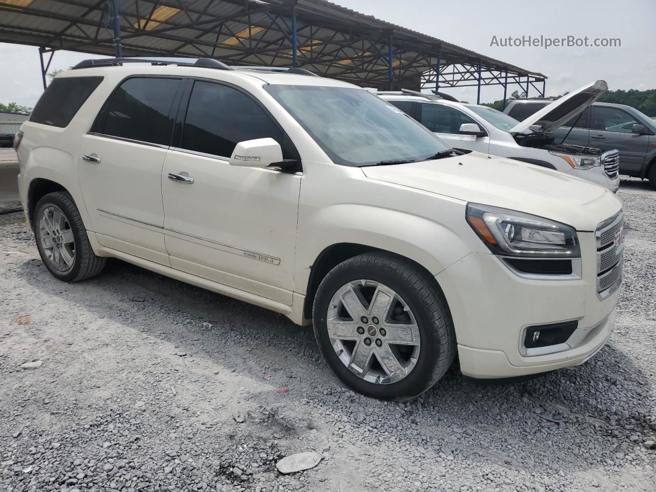 2014 Gmc Acadia Denali Cream vin: 1GKKRTKD7EJ276455