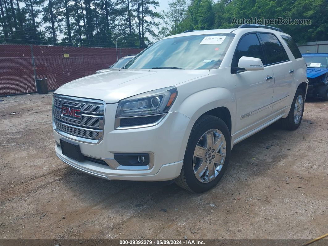 2014 Gmc Acadia Denali White vin: 1GKKRTKD7EJ285186