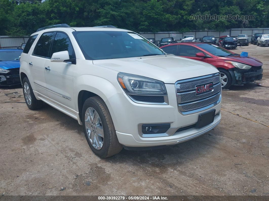 2014 Gmc Acadia Denali White vin: 1GKKRTKD7EJ285186