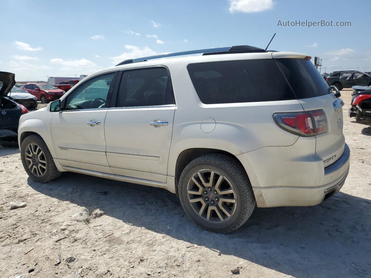 2013 Gmc Acadia Denali White vin: 1GKKRTKD8DJ169784