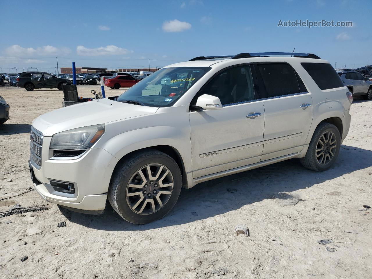 2013 Gmc Acadia Denali White vin: 1GKKRTKD8DJ169784