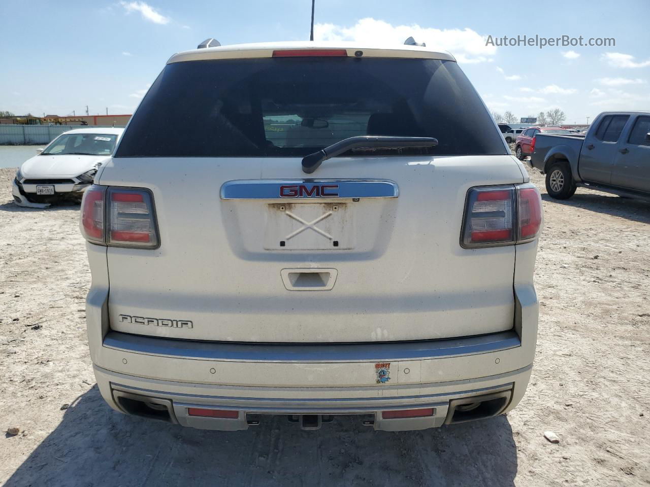 2013 Gmc Acadia Denali White vin: 1GKKRTKD8DJ169784