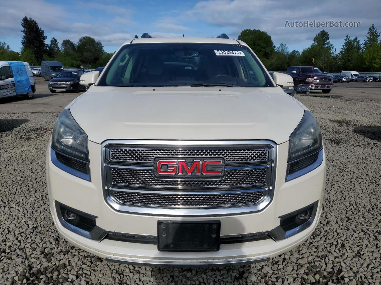 2013 Gmc Acadia Denali Белый vin: 1GKKRTKD8DJ213881