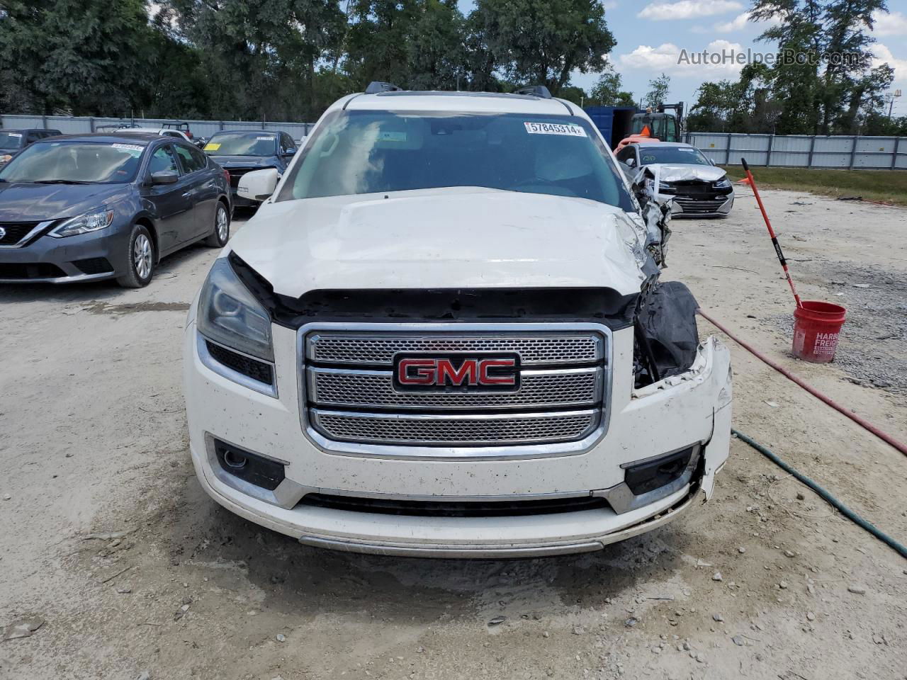 2014 Gmc Acadia Denali White vin: 1GKKRTKD8EJ238667